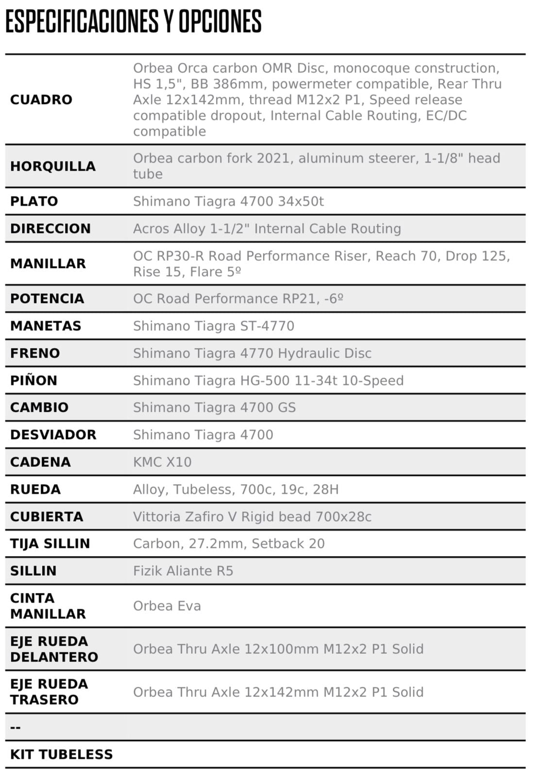 Orbea ruta carbono hot sale