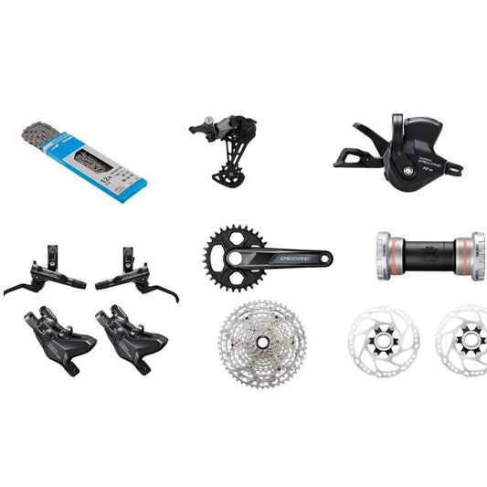 GRUPO SHIMANO DEORE 12 VELOCIDADES MONOPLATO MTB